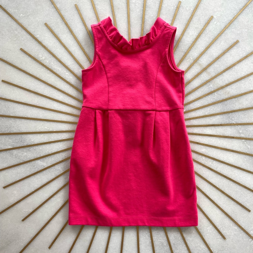Janie and Jack bright pink bow in back tank dress 3T